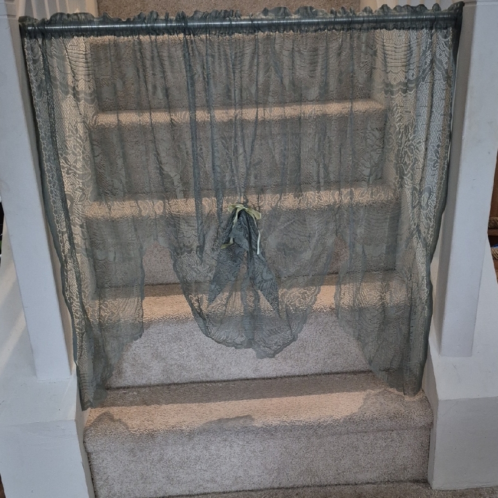 Sage Olive Green Valance Curtain 60" X 35"